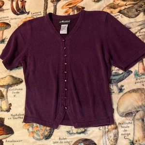vintage purple button up